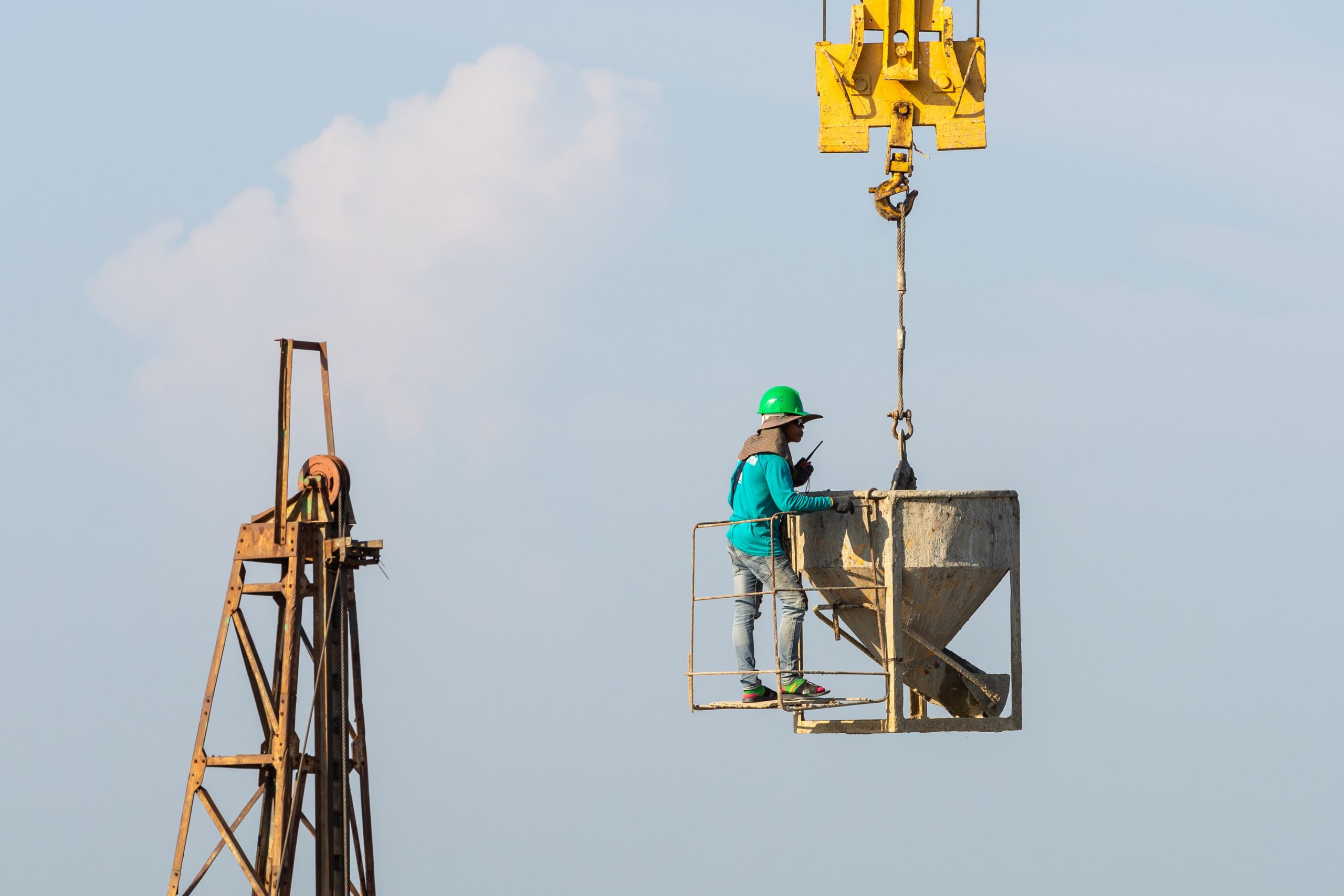 gru da cantiere da lavoro