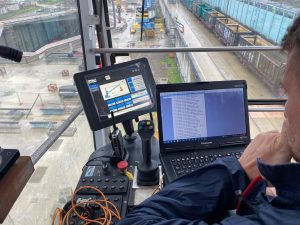 display di sicurezza gru