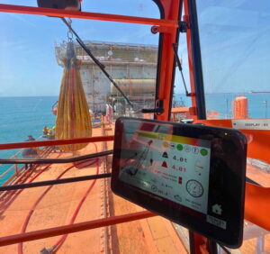 Limiteur de moment de charge LMI avec capteur de pression hydraulique pour grue offshore